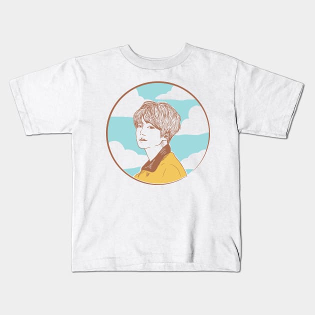 Euphoria Jungkook Bts Fanart Kpop Kids T-Shirt by viovi